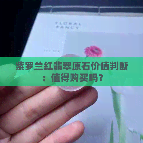 紫罗兰红翡翠原石价值判断：值得购买吗？