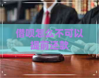 借呗怎么不可以提前还款