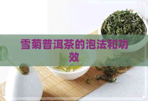 雪菊普洱茶的泡法和功效