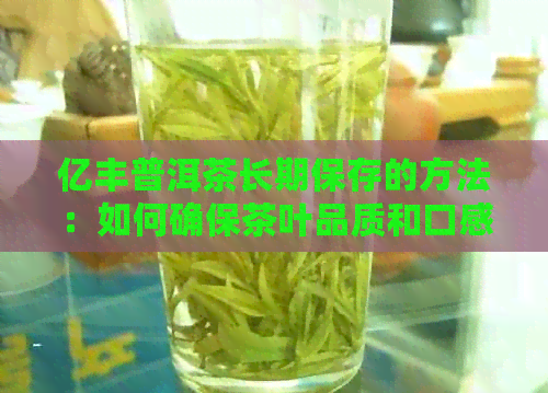 亿丰普洱茶长期保存的方法：如何确保茶叶品质和口感？