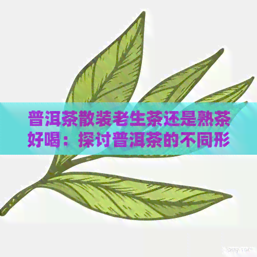 普洱茶散装老生茶还是熟茶好喝：探讨普洱茶的不同形态与口感