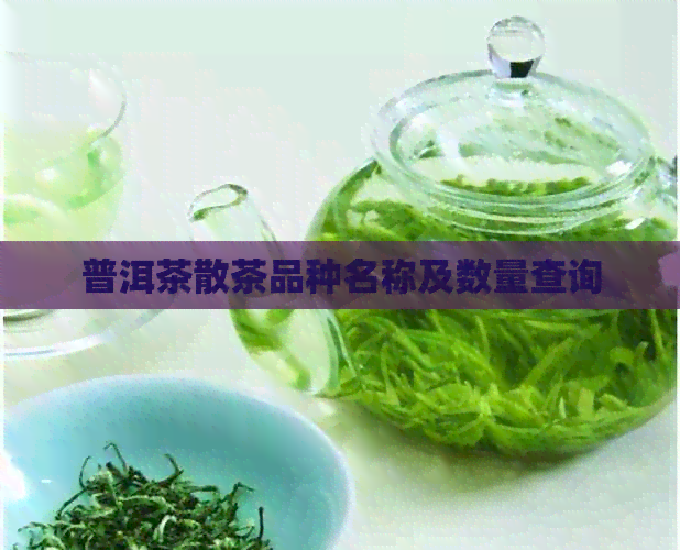 普洱茶散茶品种名称及数量查询