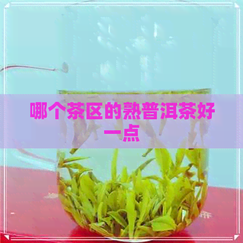 哪个茶区的熟普洱茶好一点