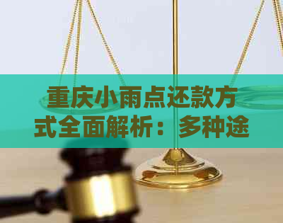 重庆小雨点还款方式全面解析：多种途径助力您轻松还清债务