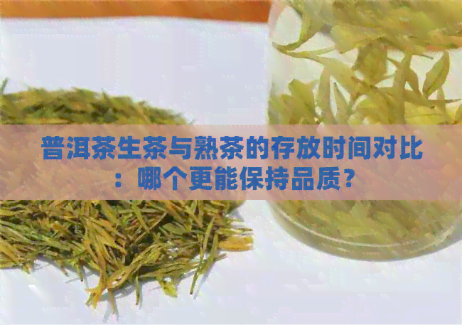 普洱茶生茶与熟茶的存放时间对比：哪个更能保持品质？