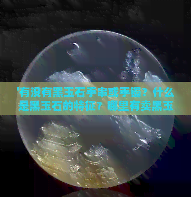 '有没有黑玉石手串或手镯？什么是黑玉石的特征？哪里有卖黑玉石的？'