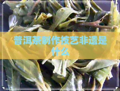 普洱茶制作技艺非遗是什么