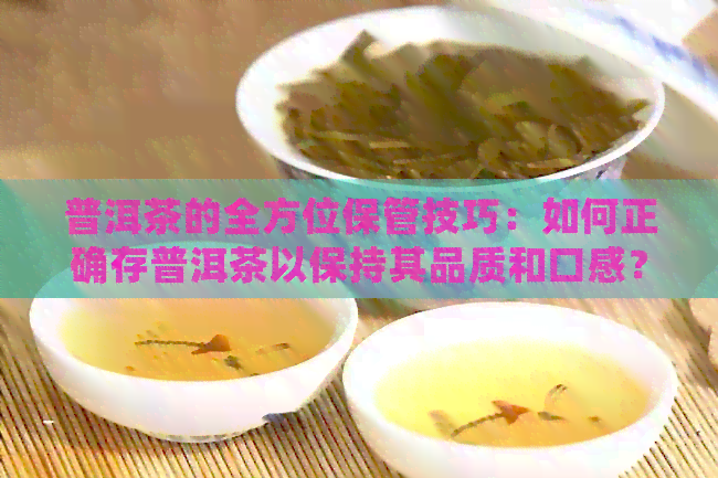 普洱茶的全方位保管技巧：如何正确存普洱茶以保持其品质和口感？