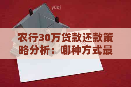 农行30万贷款还款策略分析：哪种方式最划算？