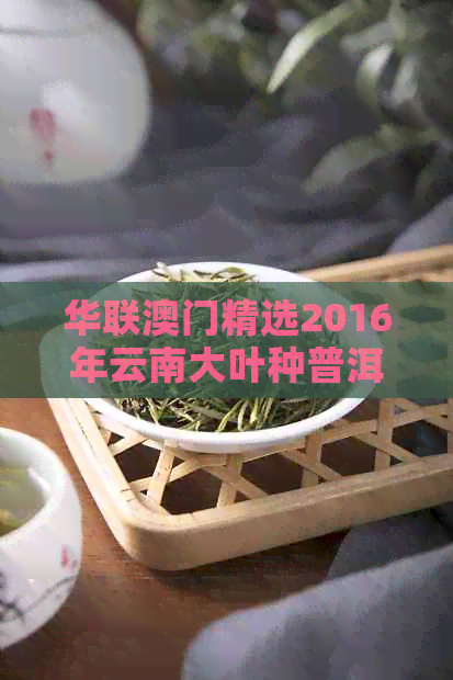 华联精选2016年云南大叶种普洱茶砖