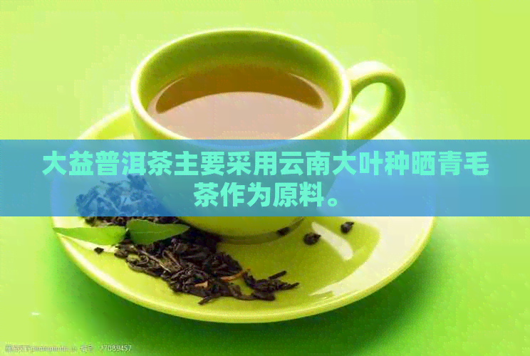 大益普洱茶主要采用云南大叶种晒青毛茶作为原料。