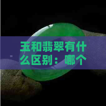 玉和翡翠有什么区别：哪个价值大一点？和田玉、独龙玉与翡翠的区别。