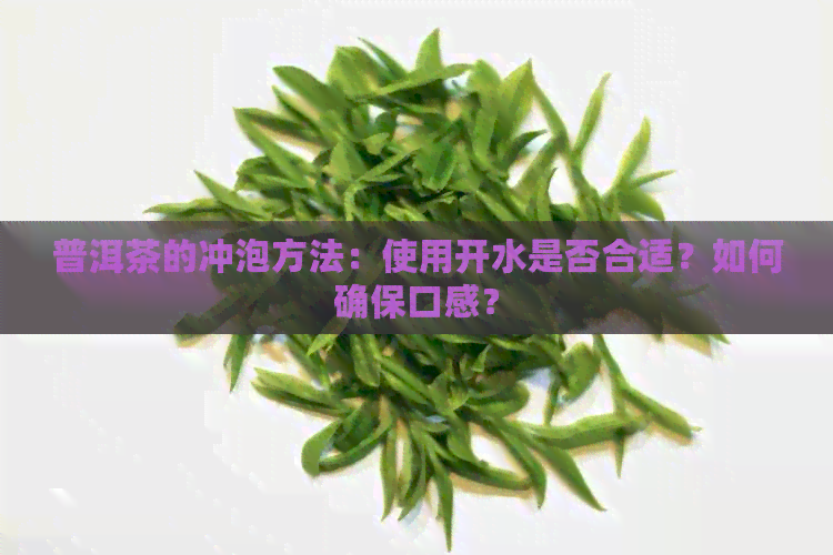 普洱茶的冲泡方法：使用开水是否合适？如何确保口感？