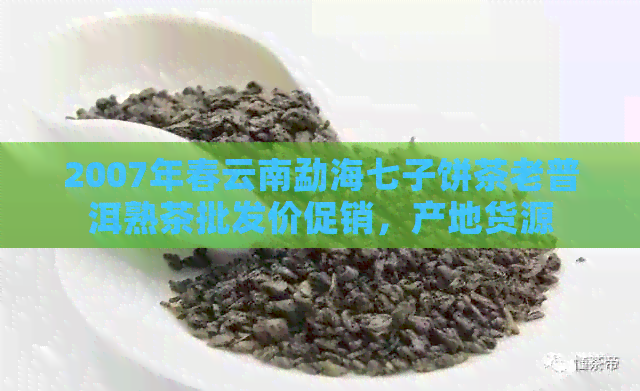 2007年春云南勐海七子饼茶老普洱熟茶批发价促销，产地货源