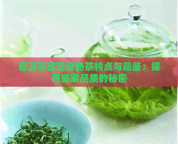 普洱茶宫廷级熟茶特点与品鉴：探寻皇家品质的秘密