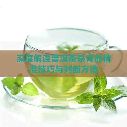 深度解读普洱茶杀青的精准技巧与判断方法