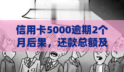 信用卡5000逾期2个月后果，还款总额及逾期3个月处理方式。