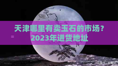 天津哪里有卖玉石的市场？2023年进货地址