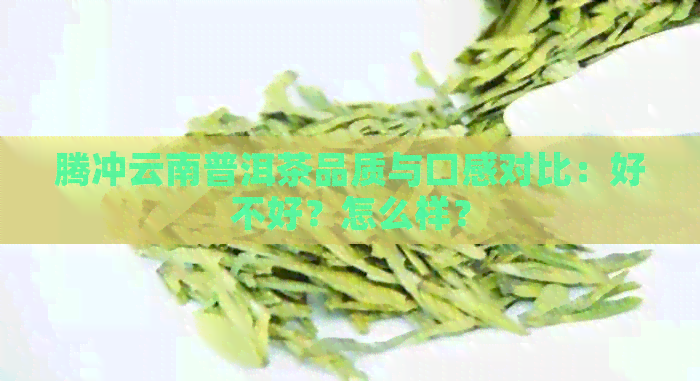 腾冲云南普洱茶品质与口感对比：好不好？怎么样？