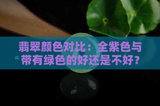 翡翠颜色对比：全紫色与带有绿色的好还是不好？