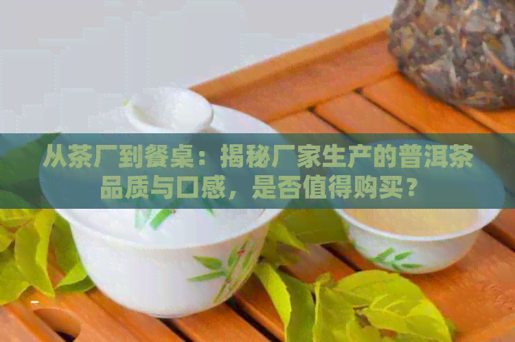 从茶厂到餐桌：揭秘厂家生产的普洱茶品质与口感，是否值得购买？