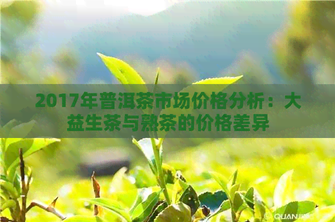 2017年普洱茶市场价格分析：大益生茶与熟茶的价格差异