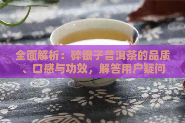 全面解析：碎银子普洱茶的品质、口感与功效，解答用户疑问