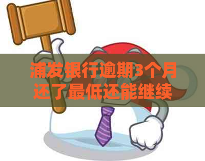 浦发银行逾期3个月还了更低还能继续使用卡吗-浦发逾期3个多月,还了更低还款,银行会不会起诉