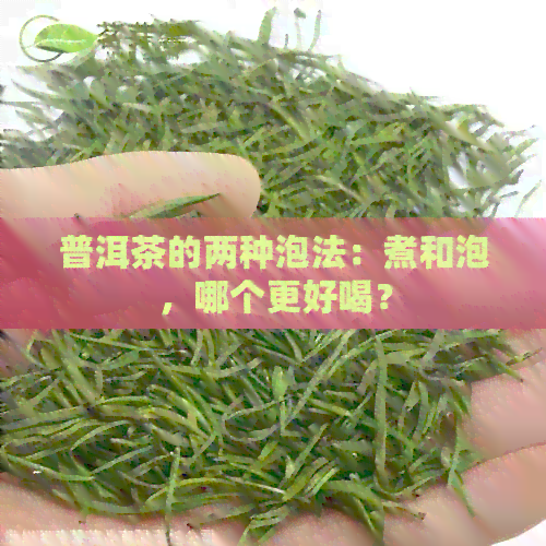 普洱茶的两种泡法：煮和泡，哪个更好喝？