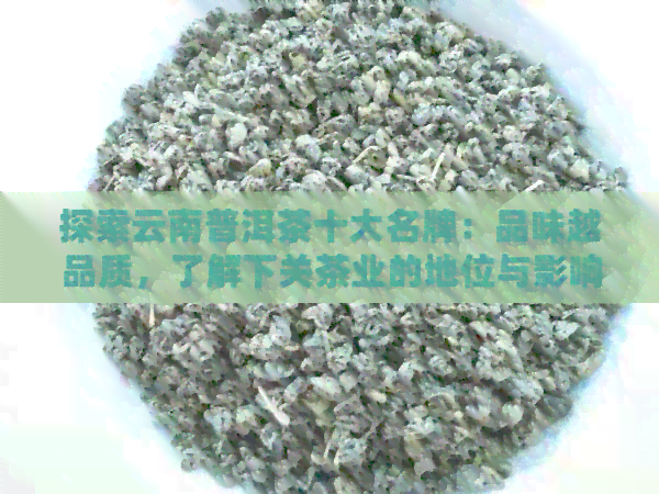 探索云南普洱茶十大名牌：品味越品质，了解下关茶业的地位与影响力