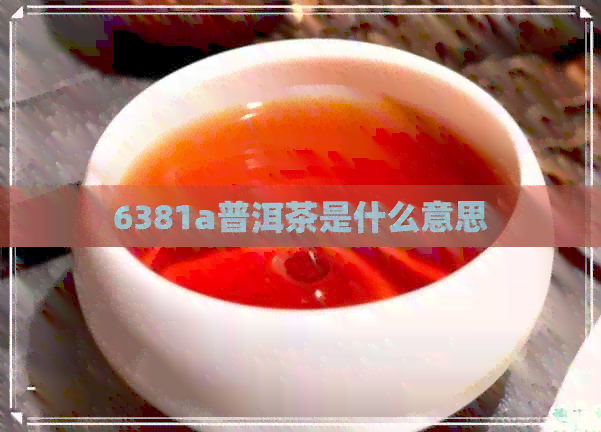 6381a普洱茶是什么意思