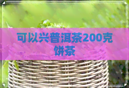 可以兴普洱茶200克饼茶