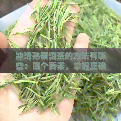 冲泡熟普洱茶的方法有哪些：四个要素，掌握正确冲泡技巧！