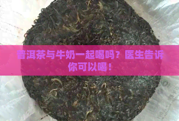 普洱茶与牛奶一起喝吗？医生告诉你可以喝！