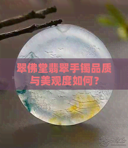 翠佛堂翡翠手镯品质与美观度如何？