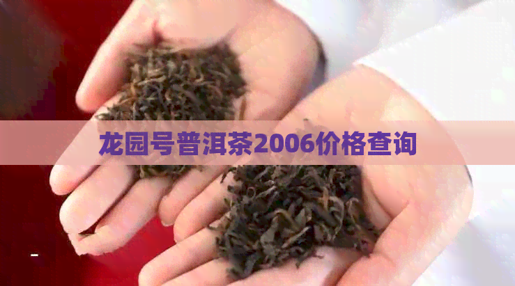 龙园号普洱茶2006价格查询