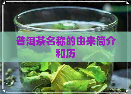 普洱茶名称的由来简介和历