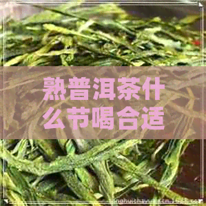 熟普洱茶什么节喝合适一点