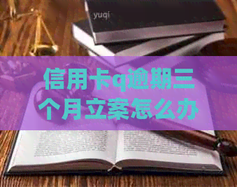 信用卡q逾期三个月立案怎么办-我信用卡逾期三个月了已经被起诉了怎么办