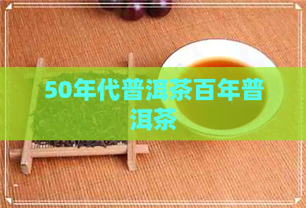 50年代普洱茶百年普洱茶