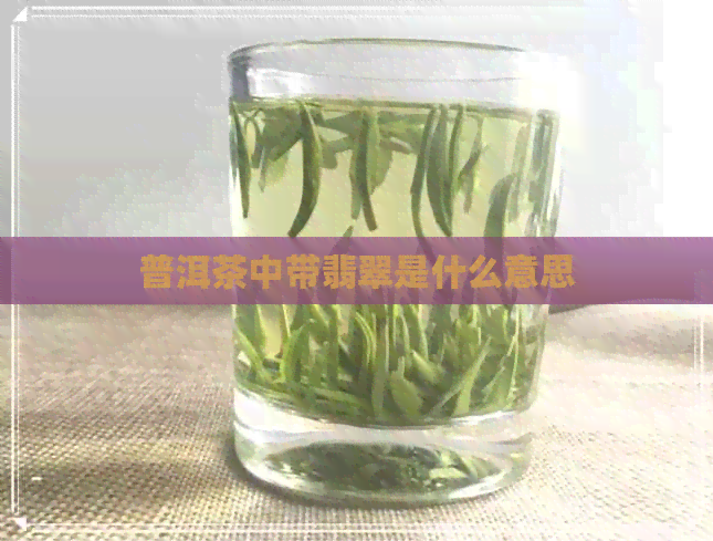 普洱茶中带翡翠是什么意思