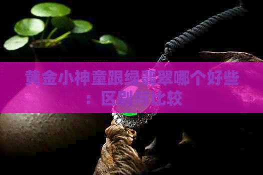 黄金小神童跟绿翡翠哪个好些：区别与比较