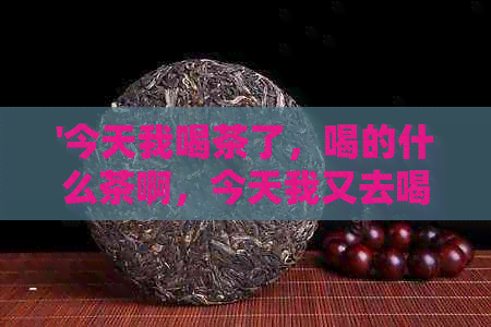 '今天我喝茶了，喝的什么茶啊，今天我又去喝茶了，你喝的是什么茶呢？'