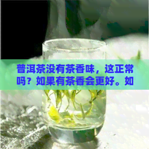 普洱茶没有茶香味，这正常吗？如果有茶香会更好。如何解决这个问题呢？