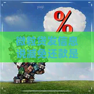 微粒贷发信息说减免还款是真的吗