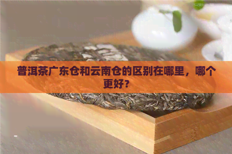 普洱茶广东仓和云南仓的区别在哪里，哪个更好？