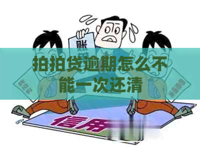 逾期怎么不能一次还清