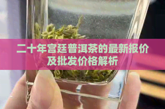 二十年宫廷普洱茶的最新报价及批发价格解析