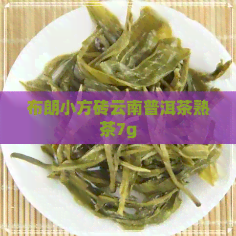 布朗小方砖云南普洱茶熟茶7g