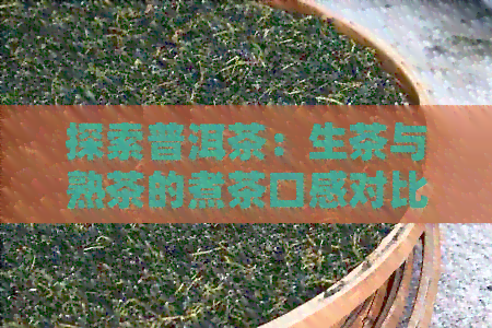 探索普洱茶：生茶与熟茶的煮茶口感对比，哪个更适合你的口味？